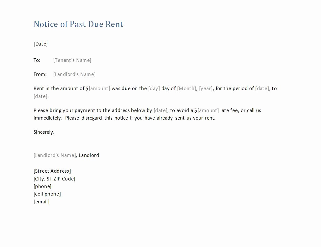 Late Rent Notice Template Best Of Late Rent Notice