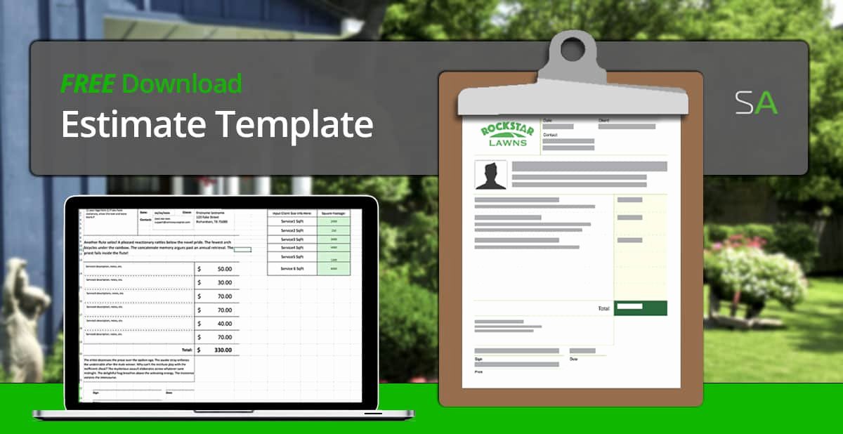 Lawn Care Estimate Template Lovely Lawn Care Estimate Template Thank You