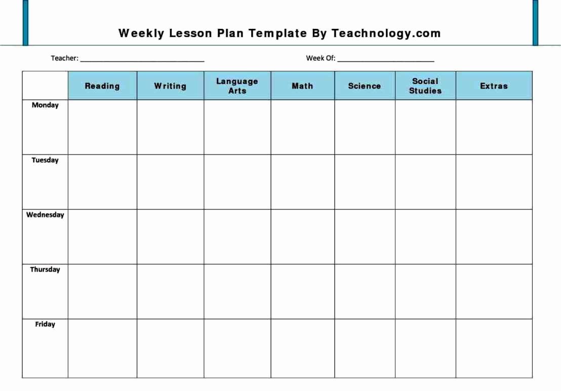 Lesson Plan Templates Kindergarten Fresh Preschool Lesson Plan Template