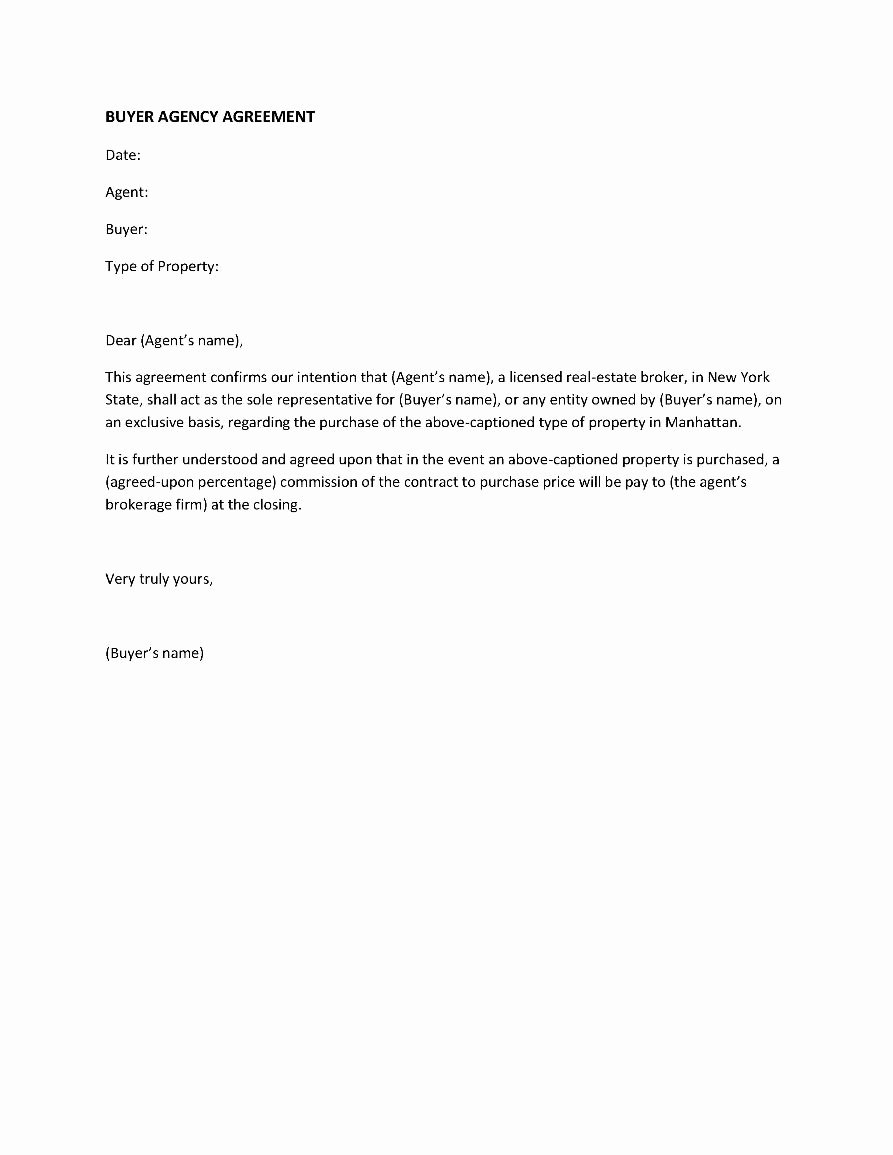 Letter Of Agreement Template Free Inspirational Free Printable Letter Of Agreement form Generic