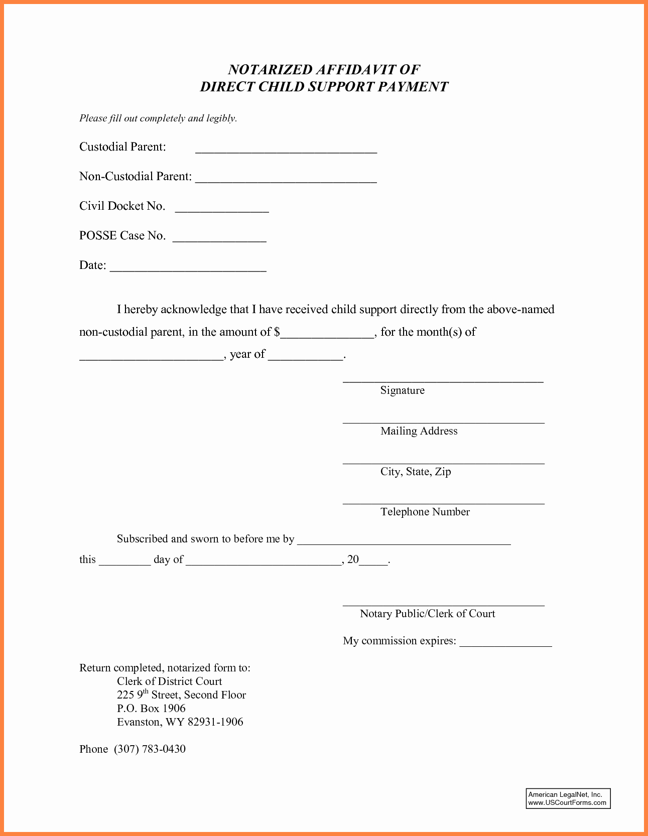 6 child support letter of agreement template
