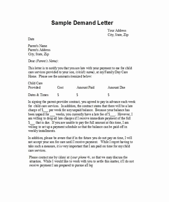 Letter Of Demand Template Free Lovely 40 Best Demand Letter Templates Free Samples Template Lab