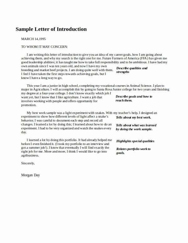 Letter Of Introduction Templates Awesome Free 37 Introduction Letter Examples In Pdf