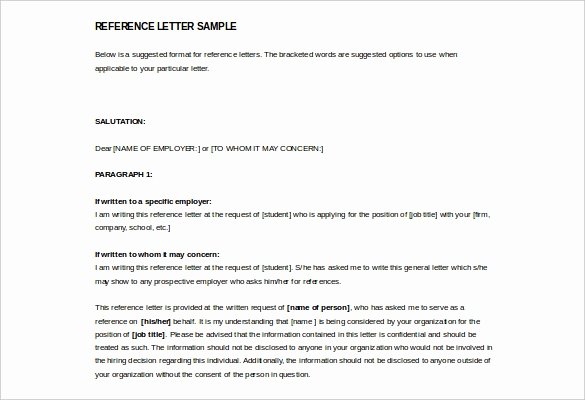 Letter Of Recomendation Template Beautiful 42 Reference Letter Templates Pdf Doc