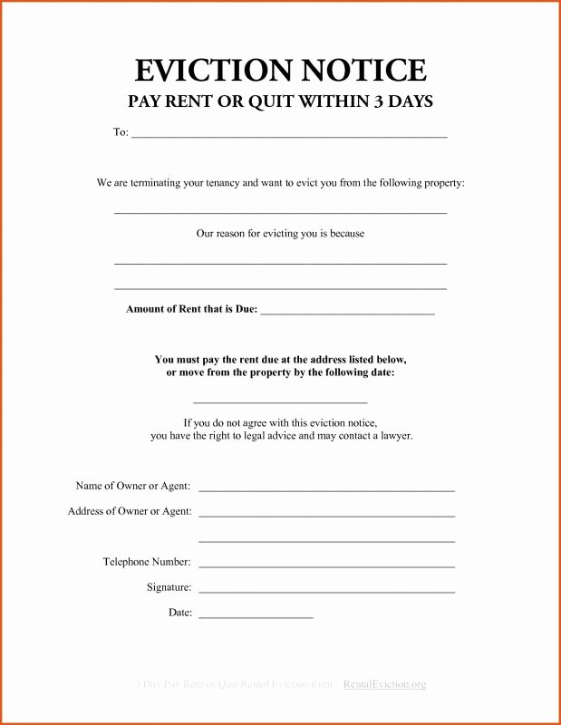 Letters Of Eviction Template Elegant Sample Eviction Notice