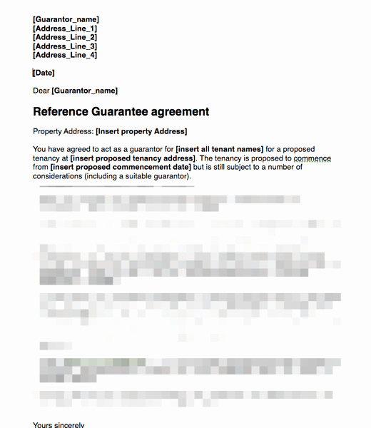 Letters Of Guarantee Templates Fresh Proposed Guarantor Covering Letter for Signing Guarantee