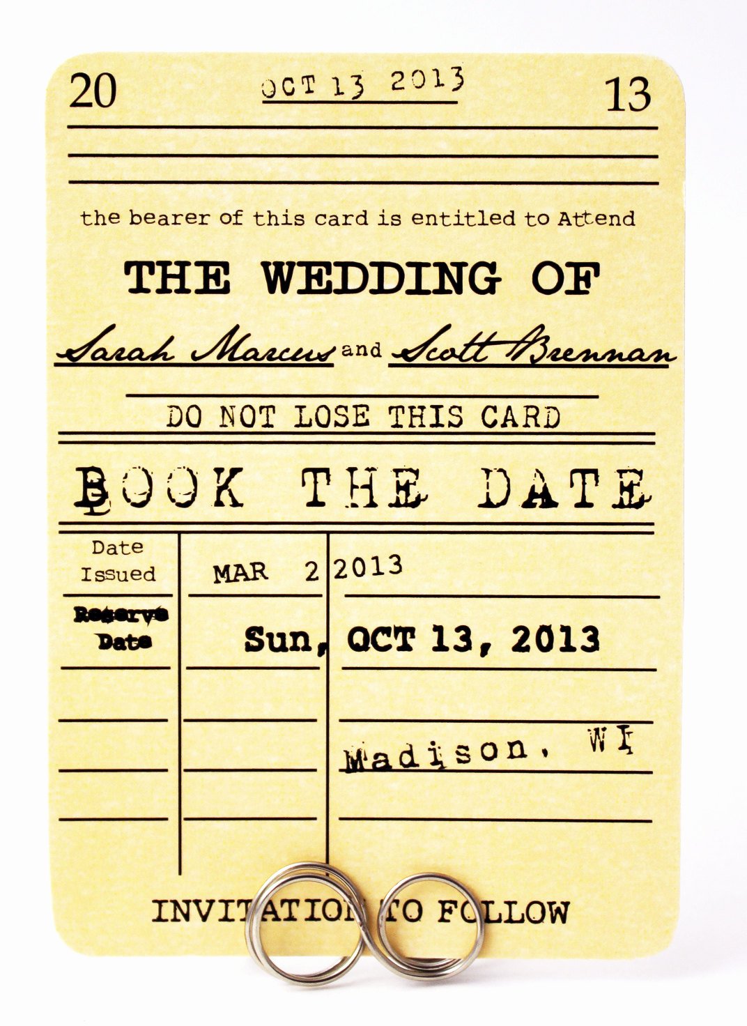 Library Card Invitations Template Best Of Save the Date Card Book the Date Library Card Wedding
