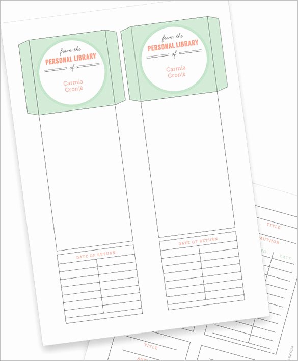 Library Checkout Cards Template Awesome 9 Library Card Templates Psd Eps