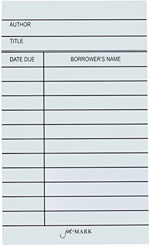 Library Checkout Cards Template Awesome Jot &amp; Mark Library Due Date Note Cards