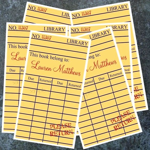 Library Checkout Cards Template Elegant Book Fetish Volume Xiii
