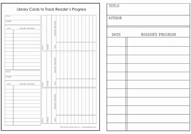 Library Checkout Cards Template Lovely Library Cards Track Your Kid S Reading Progress Free