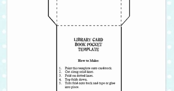 Library Checkout Cards Template Unique Free Library Card Book Pocket Template Printable