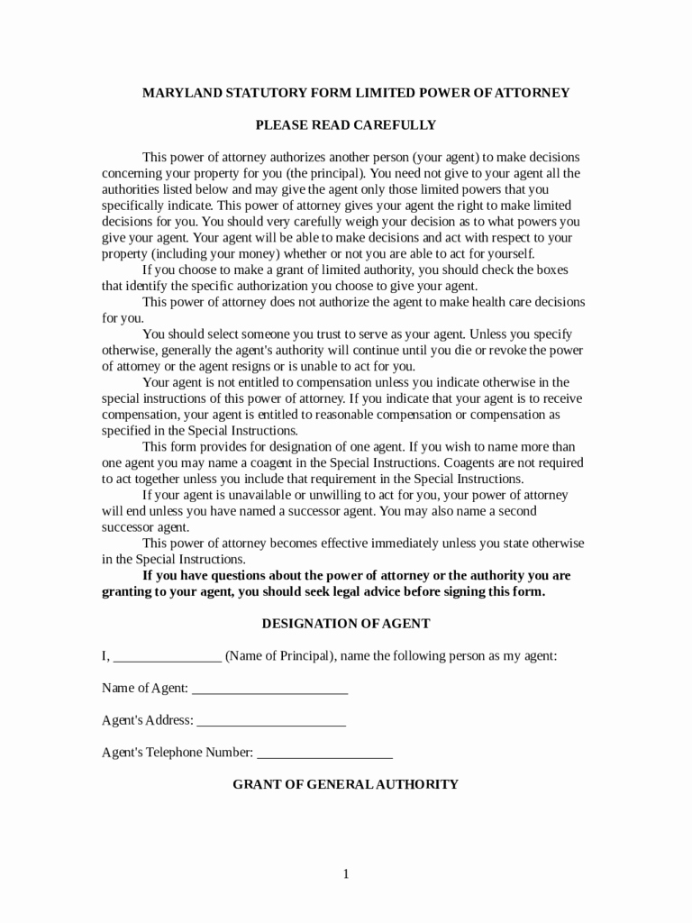 Limited Power Of attorney Template Best Of Limited Power Of attorney form 37 Free Templates In Pdf