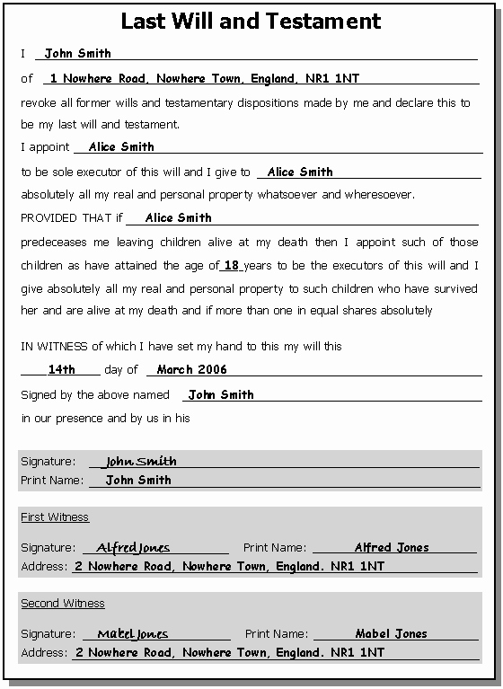 Living Will Template Pdf Best Of Last Will and Testament Template