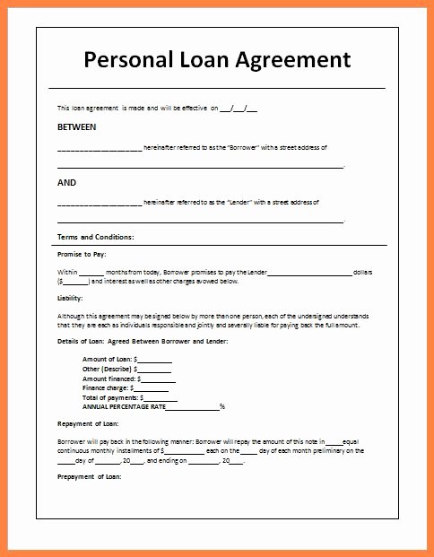 Loan Agreement Template Pdf Fresh 5 Sample Loan Agreement Letter Between Friends