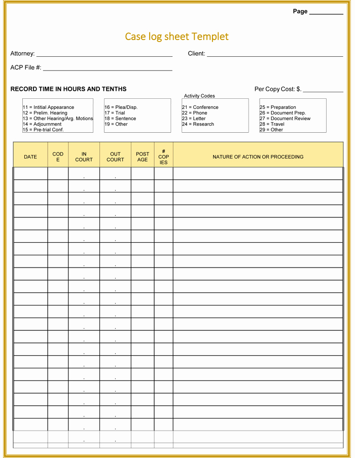 Log Sheet Template Excel Elegant 5 Log Sheet Templates for Microsoft Word and Excel