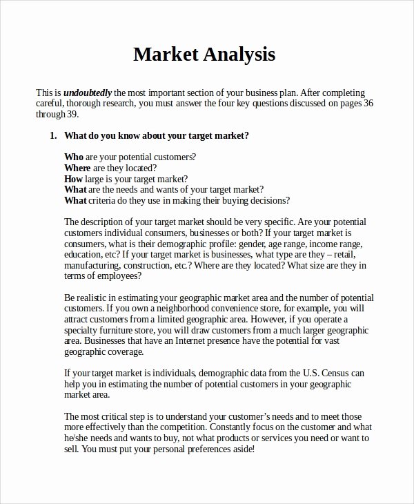 Market Analysis Report Template Elegant 17 Sample Market Analysis Pdf Doc