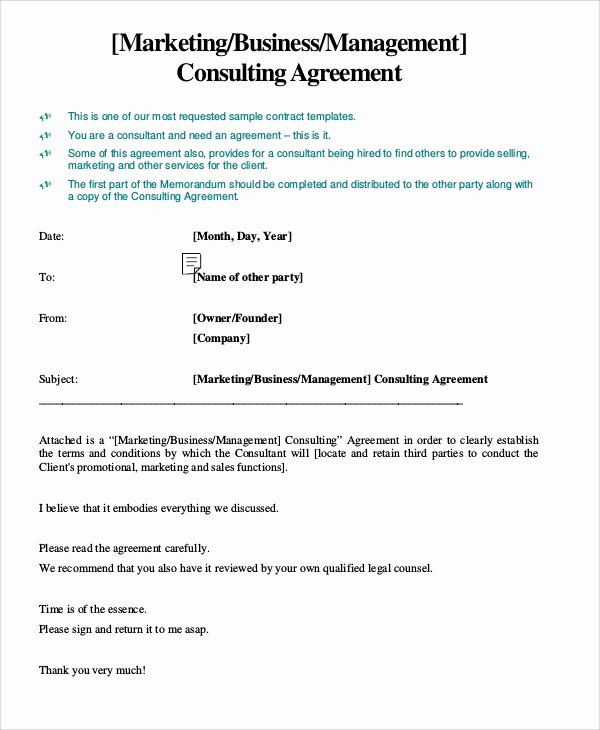 Marketing Agency Agreement Template Elegant Sample Marketing Consulting Agreement 13 Documents In Pdf