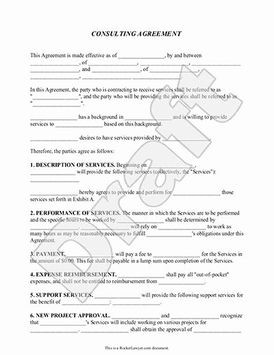 Marketing Consultant Contract Template Beautiful Consulting Agreement Consulting Contract Template with