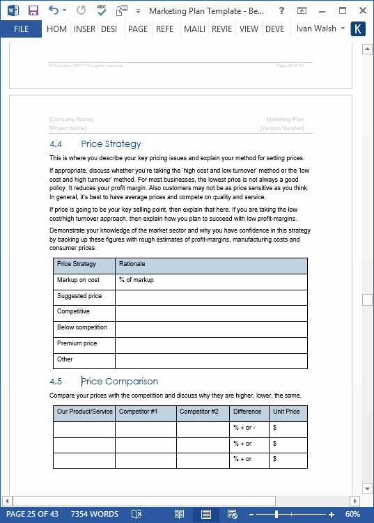 Marketing Plan Template Word Elegant Marketing Plan Templates 5 X Word 10 Excel Spreadsheets