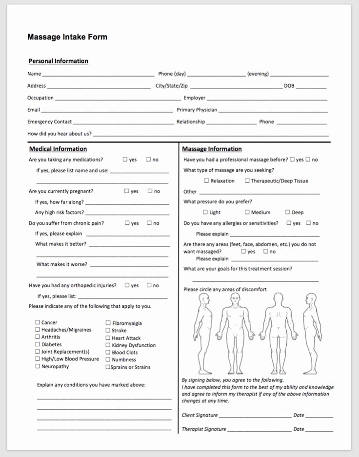 Massage therapy Intake form Template Awesome the 25 Best Massage Intake forms Ideas On Pinterest