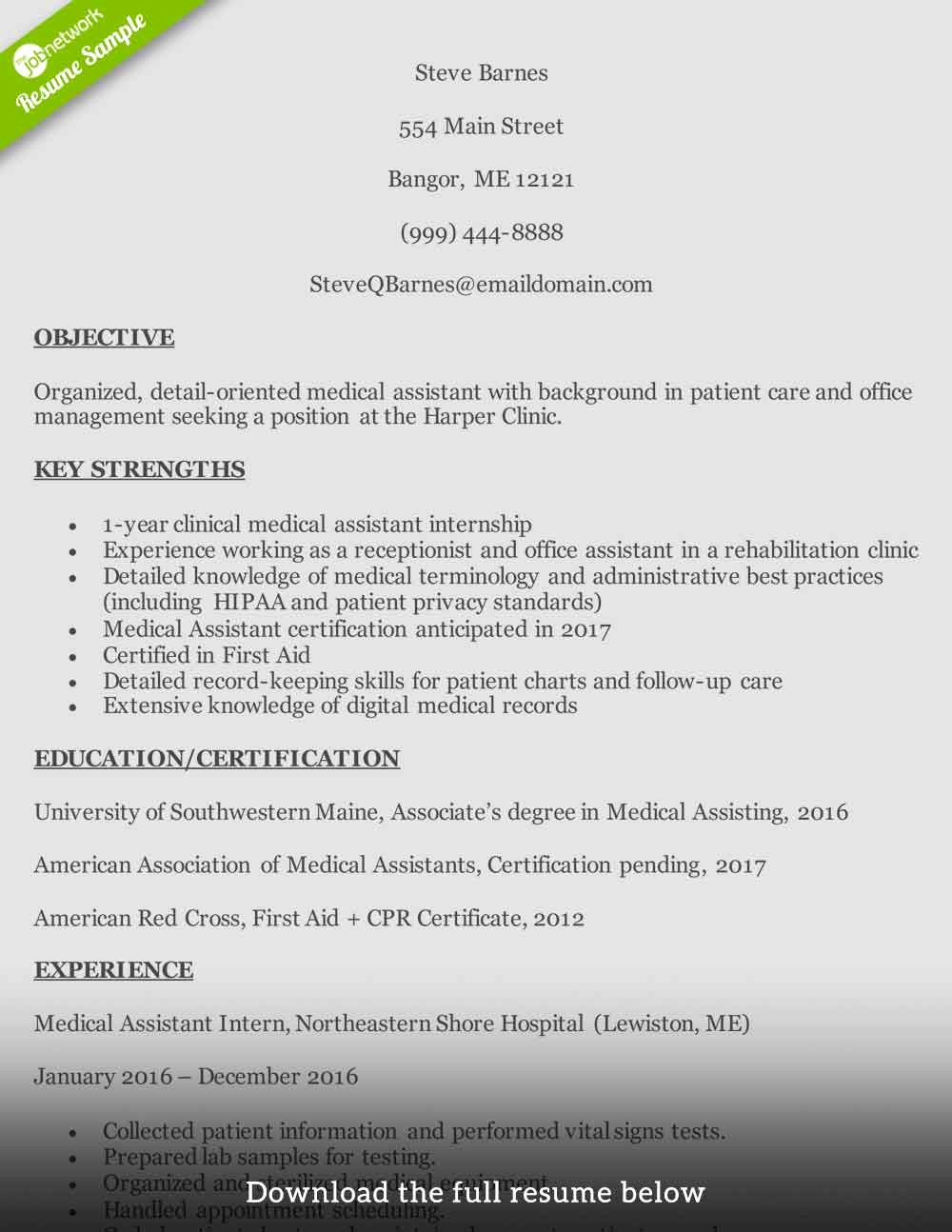Medical assistant Resume Templates Best Of How to Write A Medical assistant Resume with Examples