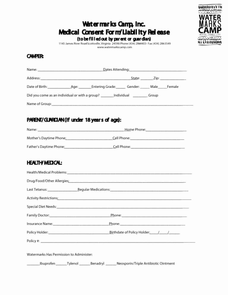 Medical Authorization form Template Best Of 45 Medical Consent forms Free Printable Templates