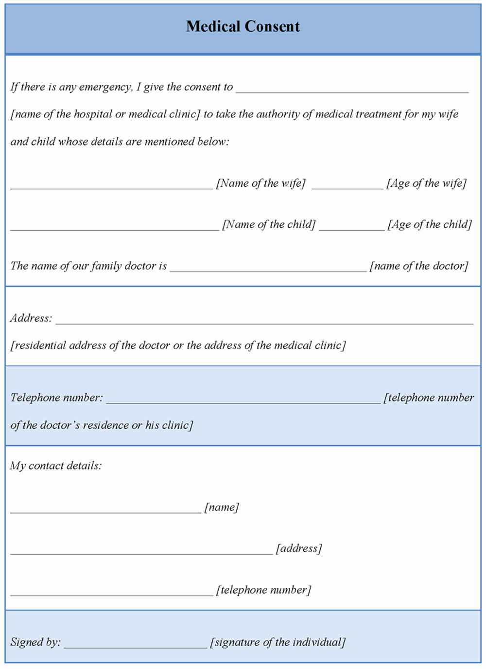 Medical Consent form Templates Awesome Medical Template for Consent form Example Of Medical