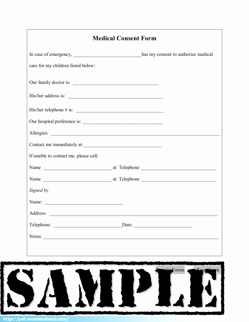 Medical Consent form Templates Fresh Medical Consent Free Download Create Fill Print Pdf
