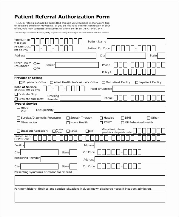 Medical Referral forms Template Best Of Sample Referral form 10 Examples In Word Pdf