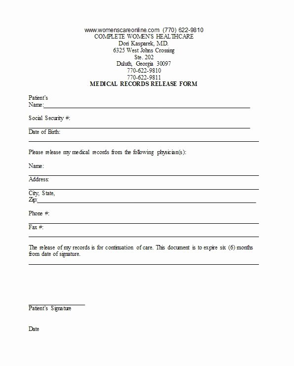 Medical Release forms Template Inspirational 30 Medical Release form Templates Free Template Downloads