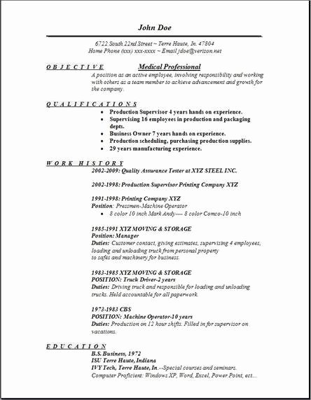 Medical Resume Template Free Inspirational Medical Professional Resume Occupational Examples Samples