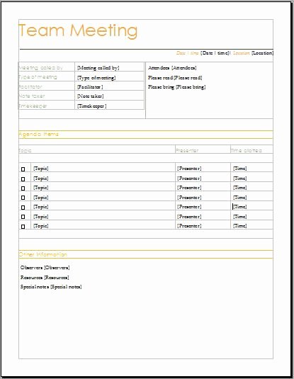 Meeting Agenda Template Word Awesome 10 formally Used Agenda Templates
