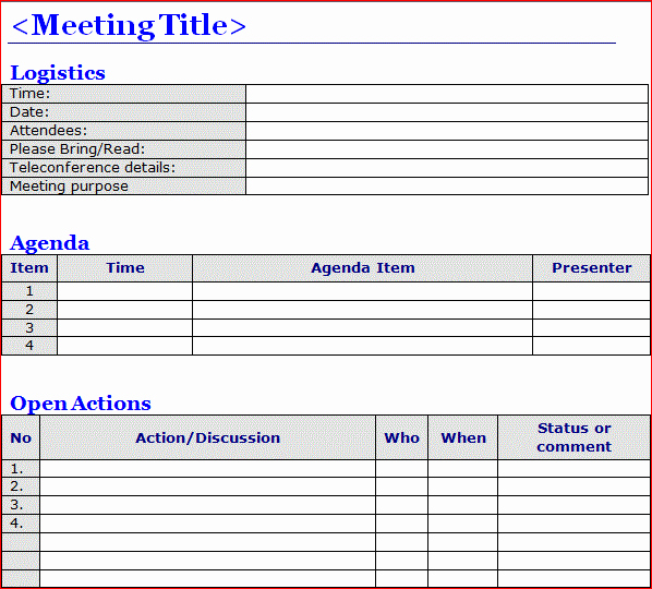 Meeting Minute Template Excel Beautiful Free Meeting Minutes Template