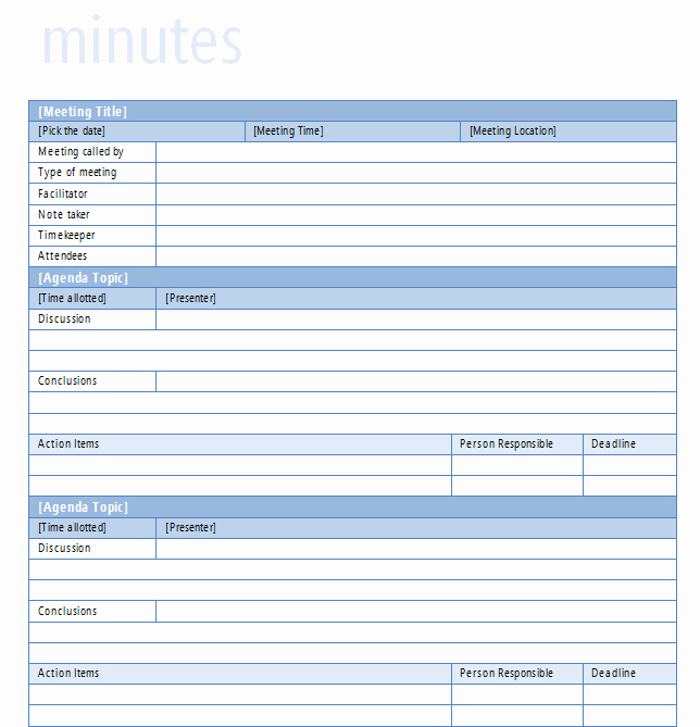 Meeting Minute Template Excel New What are the Elements Of A Meeting Minutes Template