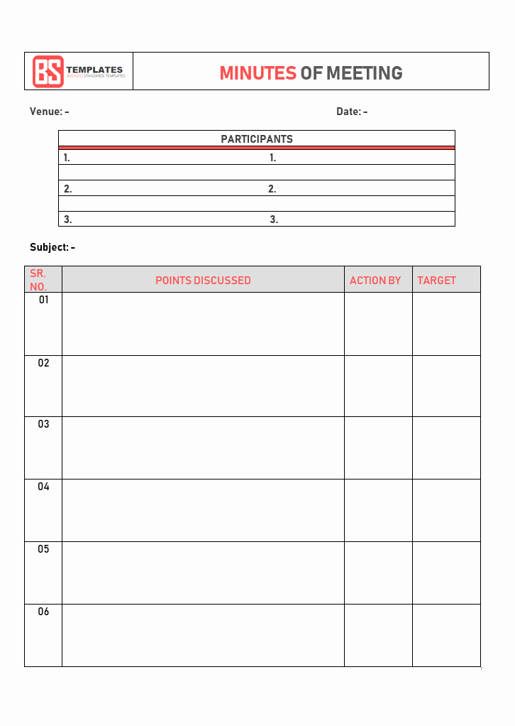 Meeting Minutes Template Excel Fresh Minutes Of Meeting Template – 16 Excel Word
