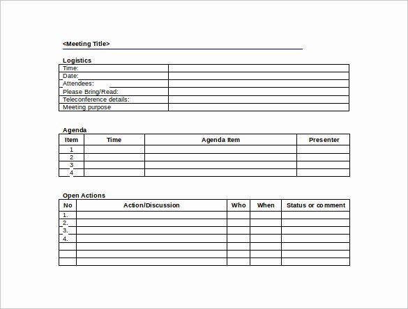 Meeting Minutes Template Excel Unique the Best Of top Meeting Minutes Templates for Business