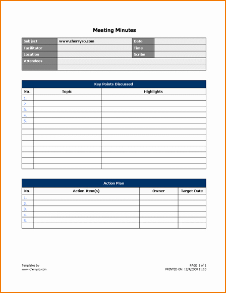 Meeting Notes Template Free Elegant 4 Meeting Minutes Template Free