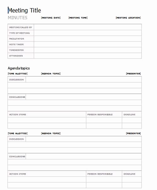 Meeting Notes Template Free Elegant Meeting Minutes Templates Microsoft Word Templates