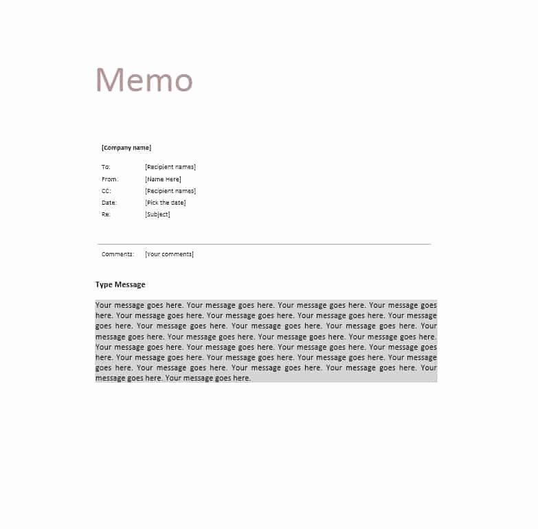 Memo Template for Word Beautiful Business Memo Templates 40 Memo format Samples In Word