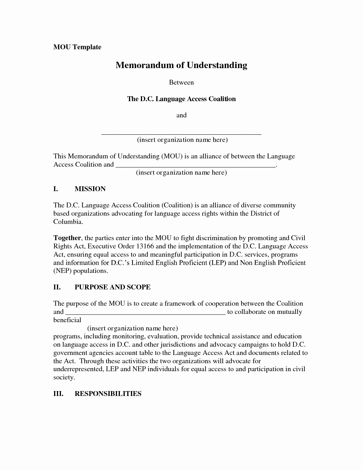 Memorandum Of Agreement Templates Awesome Dozerausm Memorandum Of Understanding Template form