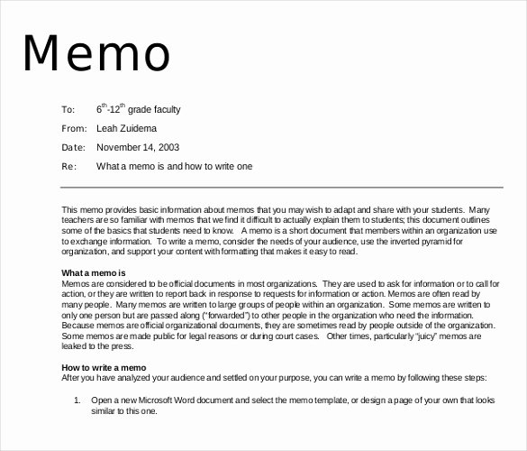 Memorandum Templates for Word Lovely 16 Professional Memo Templates – Sample Word Google Docs