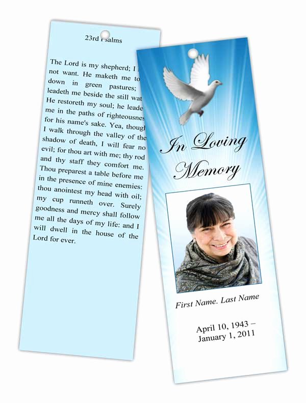 Memorial Cards Templates Free Beautiful Funeral Programs and Memorial Cards Bookmarks