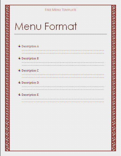 Menu Template Free Word Best Of Blog Archives Vermontdevelopers