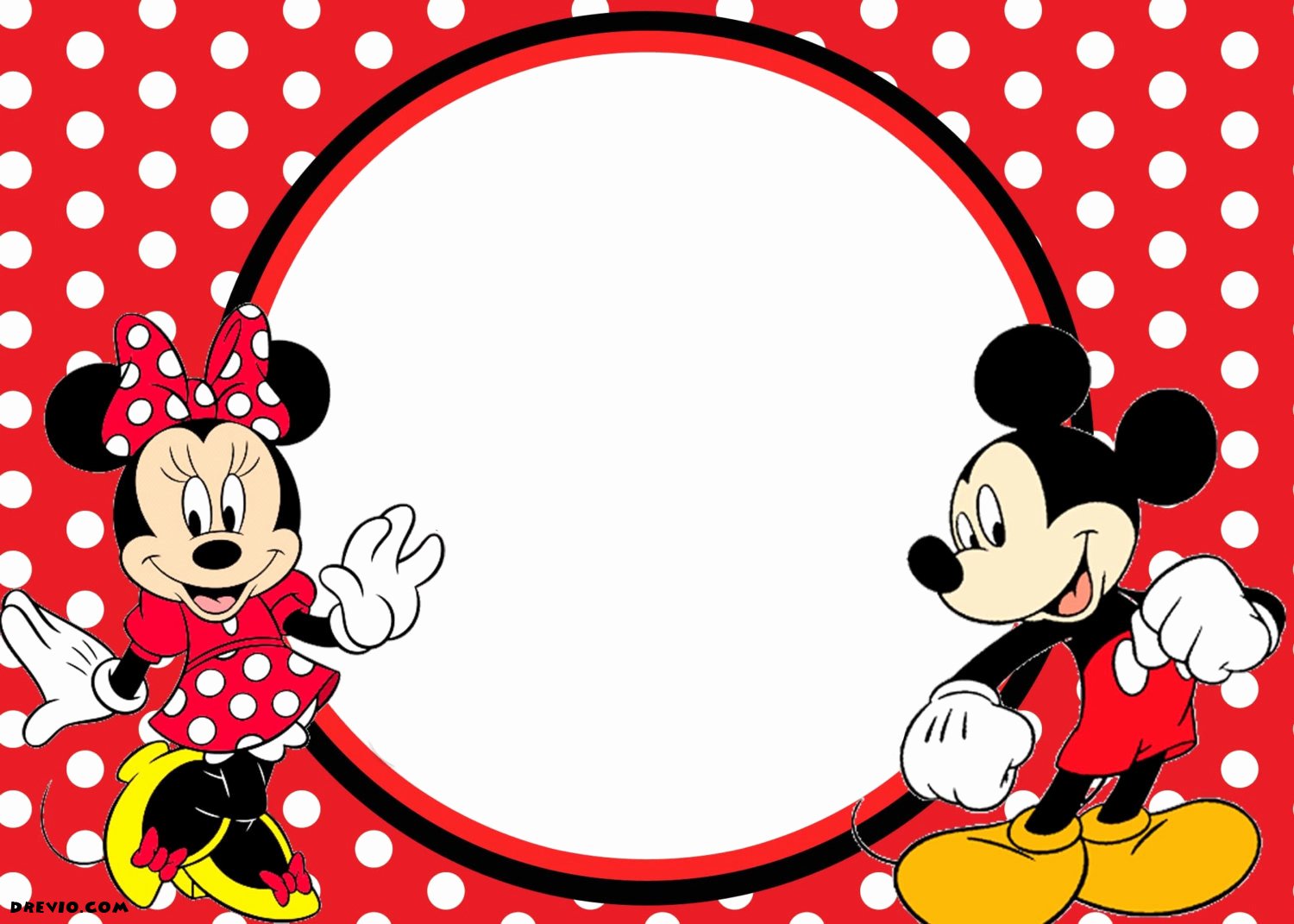 Mickey Mouse Birthday Invitation Template Elegant Free Printable 1st Mickey and Minnie Invitation – Free