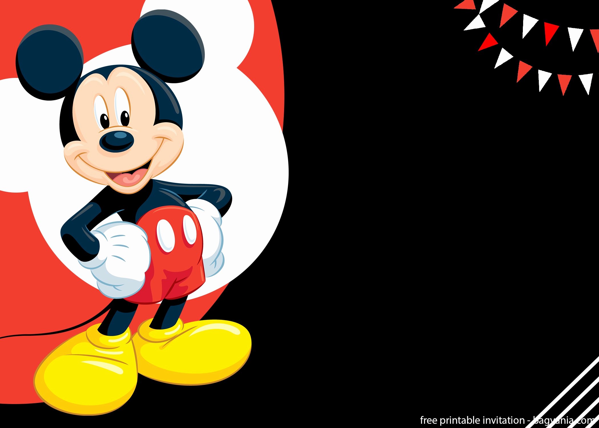 Mickey Mouse Invitations Templates Awesome Free Mickey Mouse Splish Splash Invitation Template – Free