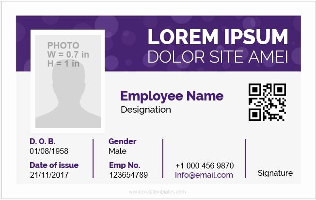 Microsoft Word Id Card Template Best Of 5 Ms Word Pany Id Card Templates