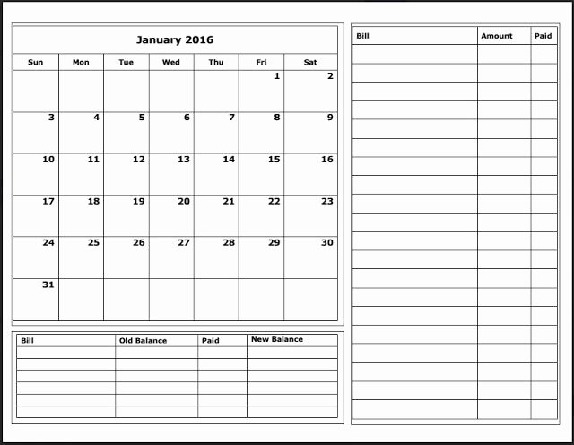 Monthly Budget Calendar Template Fresh 20 Free Printable Monthly Bud Planners
