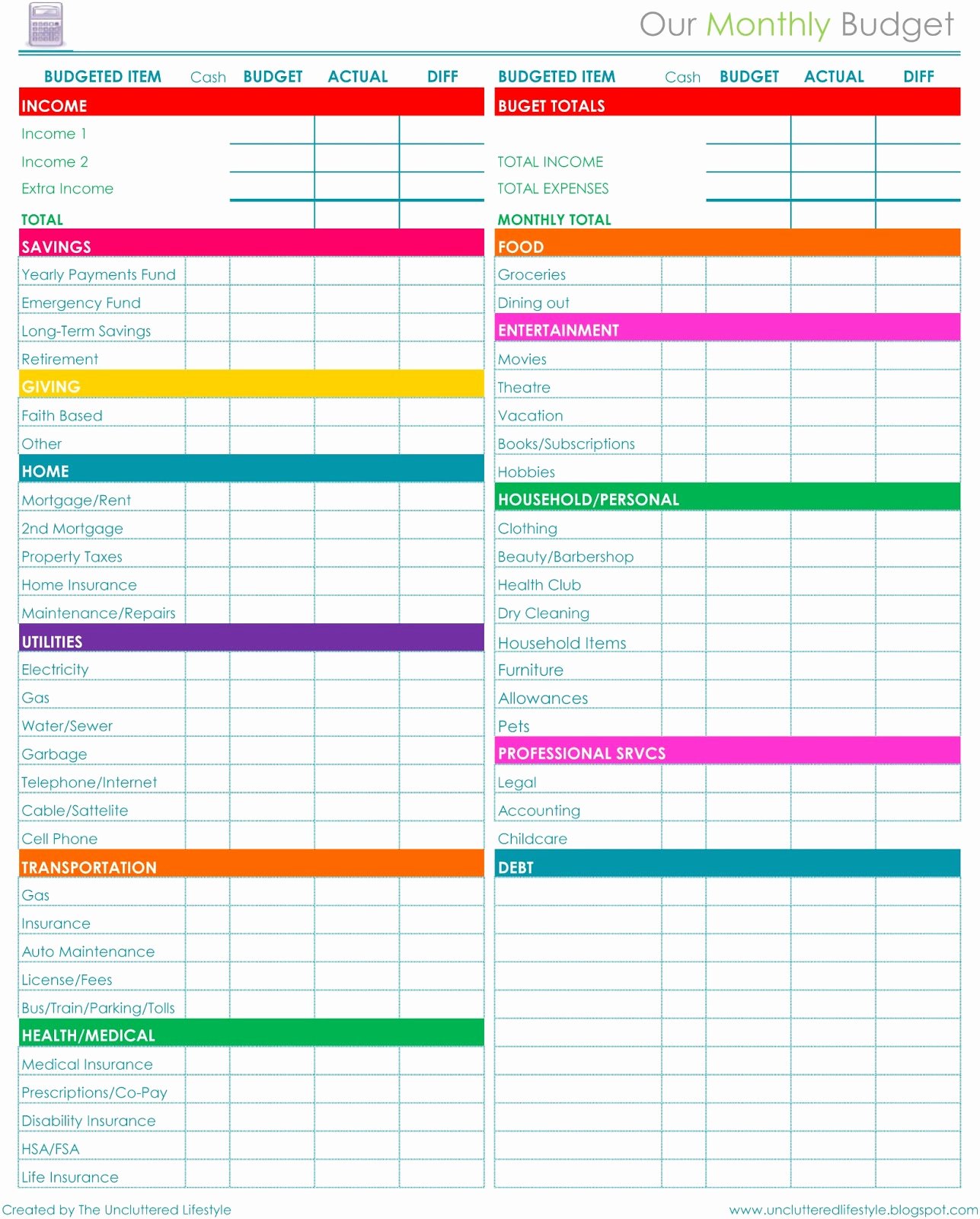 Monthly Budget Calendar Template Lovely How I Keep the House Running Part 2 Find Lifestyle