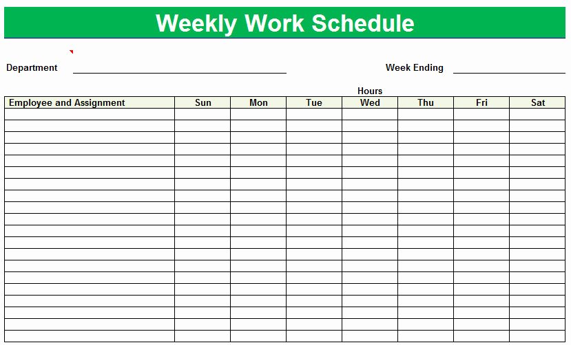 Monthly Employee Schedule Template Beautiful Free Printable Employee Schedule Template